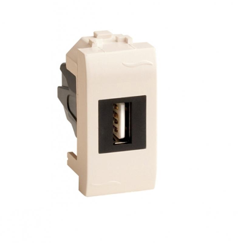 USB 2.0 розетка, Brava, сл кость, 1 мод. | 75200S | DKC — DKC (ДКС)