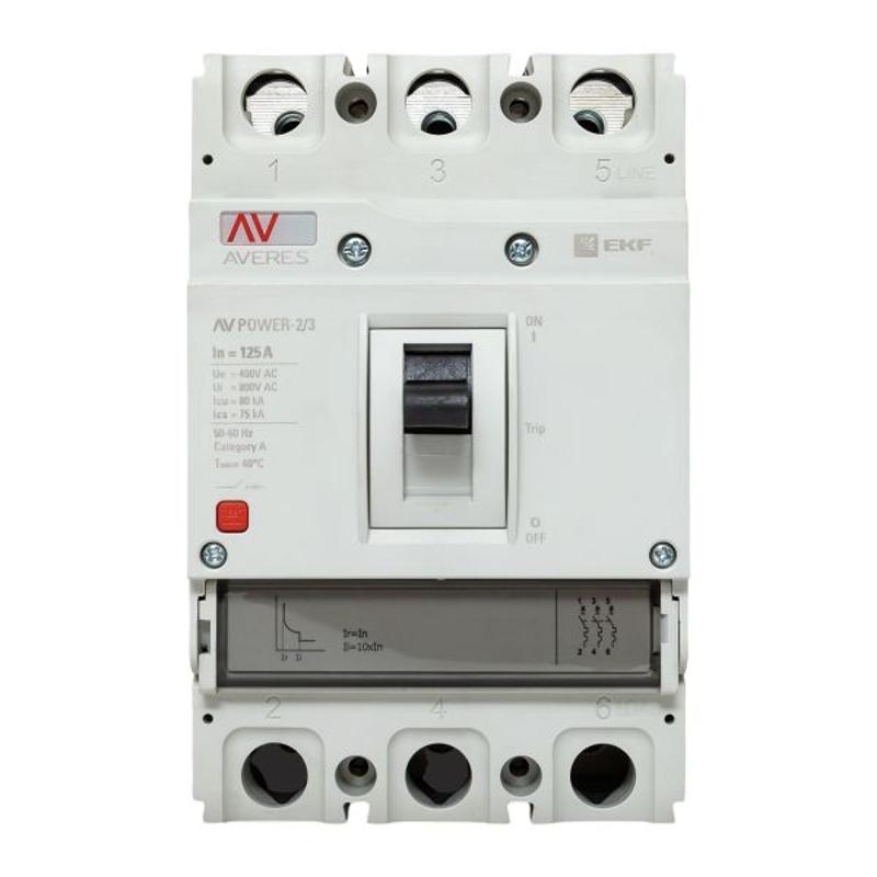 Выключатель автоматический AV POWER-2/3 125А 80kA TR AVERES | mccb-23-125H-TR-av | EKF — миниатюра 19