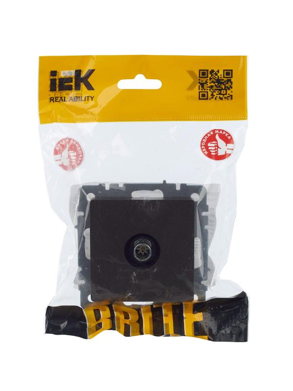 BRITE Розетка TV оконечная РТВ11-0-БрТБ темная бронза  | BR-A10-O-K45 | IEK — миниатюра 15