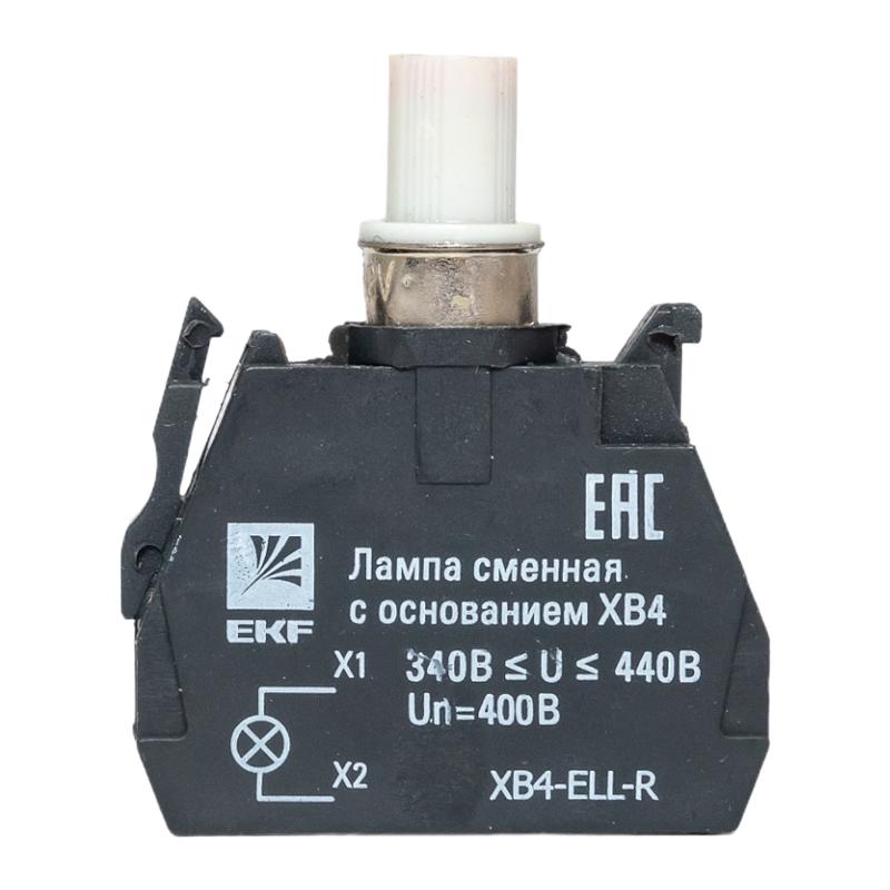 Лампа сменная c основанием XB4 красная 400В EKF PROxima  |  XB4-ELL-R |  EKF  — миниатюра 10