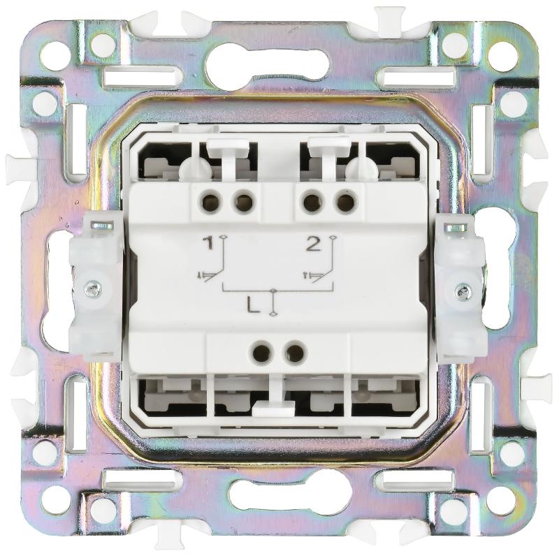 SKANDY Выключатель жалюзи 10А SK-V12N никель | SK-V15-0-10-K50 | IEK — миниатюра 3