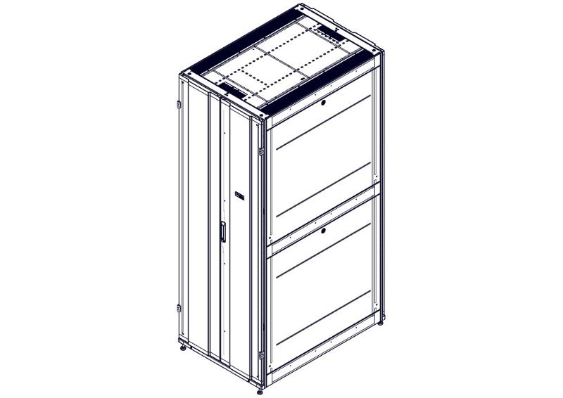 Шкаф Systeme Electric, серия Uniprom, 48U-800/1200, боковые панели 4шт, черный | UR3387 | SE — миниатюра 2