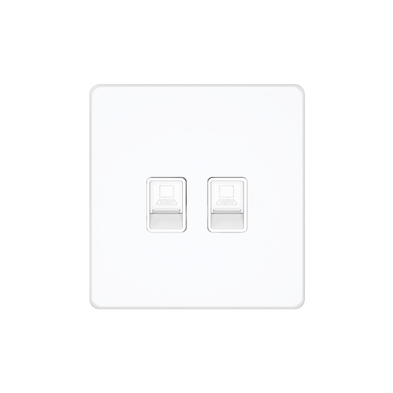 Systeme Infinity, Розетка информационная С/У RJ-45 кат.6 2-я, Арктический лед — миниатюра 2