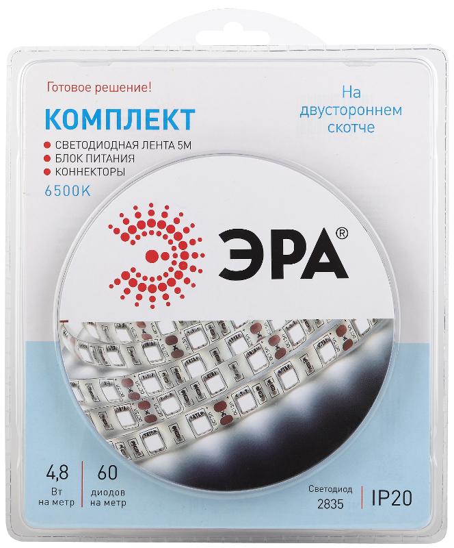 Комплект светодиодной ленты 2835kit-4,8-60-12-IP20-6500-5m | Б0043061 | ЭРА — миниатюра 1