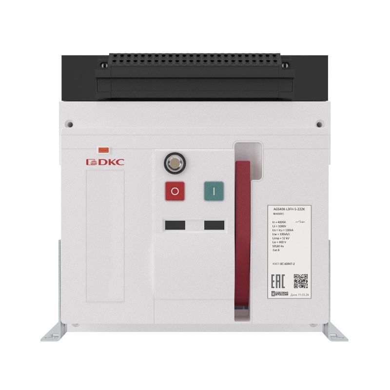 Выключатель нагрузки YON AGS40X-L3FH-0-222K, 100 кА, тип. L, фиксированый, упр. 220 В AC, гор. подкл. | AGS40X-L3FH-0-222K | DKC — фото 1 | Sento