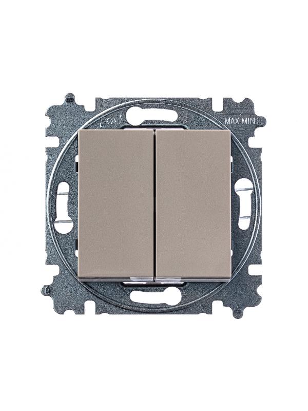 ABB Levit Кофе макиато / белый Выключатель 2-кл. | 3559H-A05445 18W | 2CHH590545A6018 | ABB — миниатюра 2