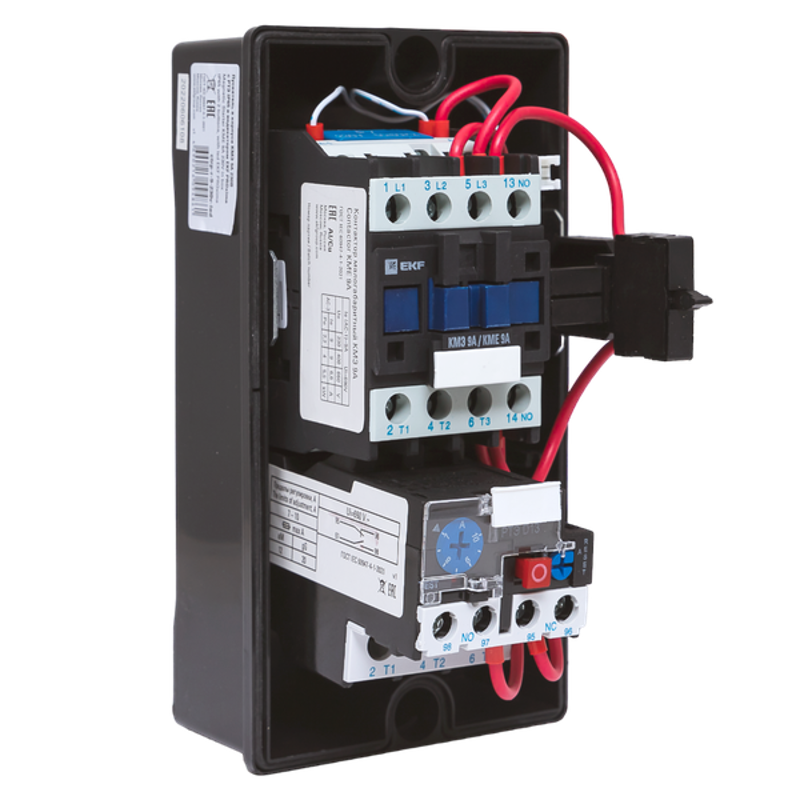 Пускатель в корпусе КМЭ 9А 400В с РТЭ Ir-5,5-8А и индикатором IP65 | ctrp-r-9-400v-8A-led | EKF — миниатюра 11