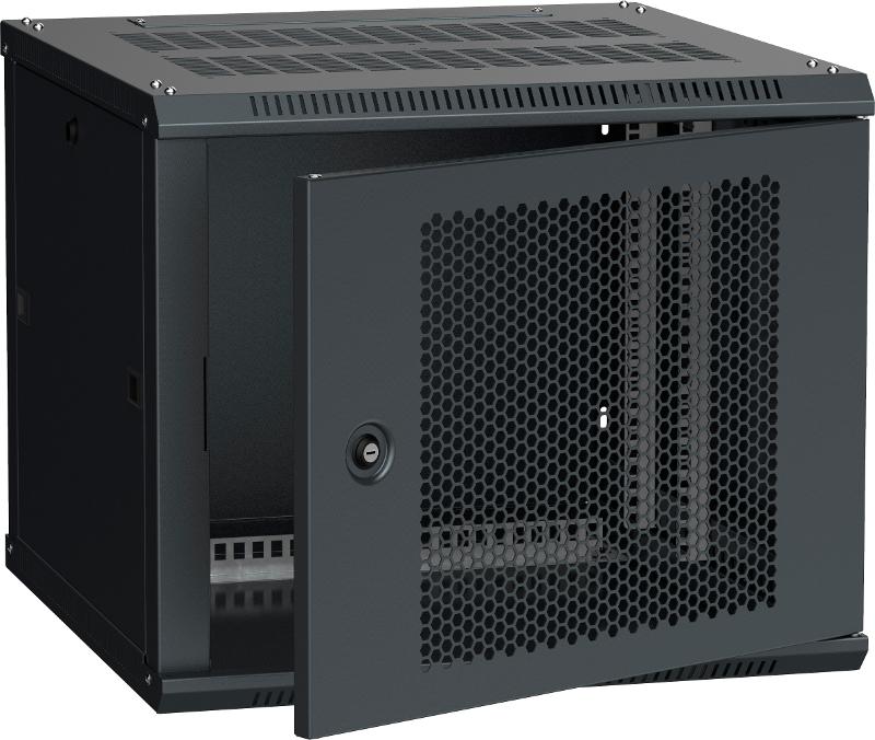Шкаф LINEA W 9U 600x600 мм дверь перфорированная, RAL9005 | LWR5-09U66-PF | ITK — ITK