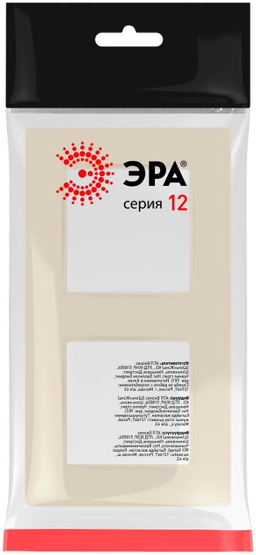 Рамка для розеток и выключателей  Серия 12 12-5202-02 на 2 поста, Классик, слоновая кость | Б0067690 | ЭРА — миниатюра 2