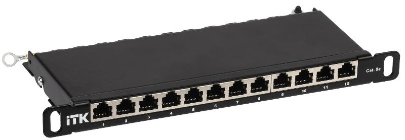 ITK 0,5U патч-панель кат.5E STP 12 портов 10" Dual IDC | PP12-D05UC5ES-D05-10 | ITK — ITK