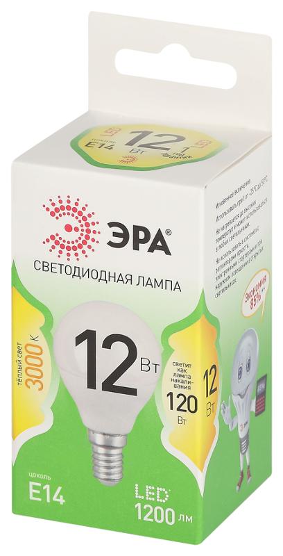 Лампа светодиодная  GREEN LINE LED P45-12W-830-E14 GL E14 12 Вт шар теплый свет | Б0067042 | ЭРА — миниатюра 5