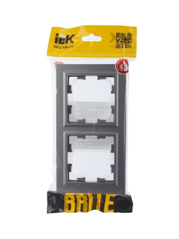 BRITE Рамка 2-ая IP44 РУ-2-БрС-44 сталь | BR-M22-44-K46 | IEK — миниатюра 5