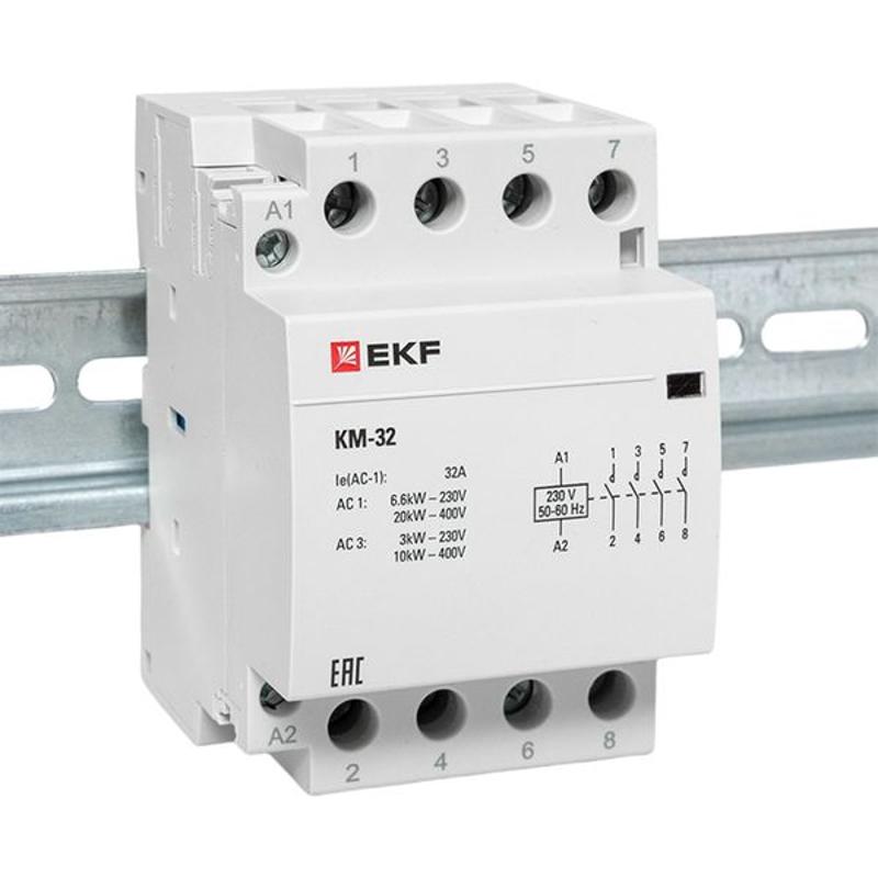Контактор модульный КМ 32А 4NО (3 мод.) EKF PROxima | km-3-32-40 | EKF — миниатюра 6