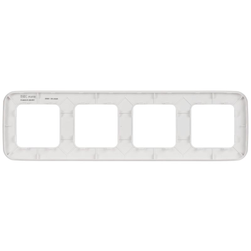 FLITE Artistic Рамка 4-ая РУ-4-А-ФлБ белый | FI-M42-31-20-K01 | IEK — миниатюра 3