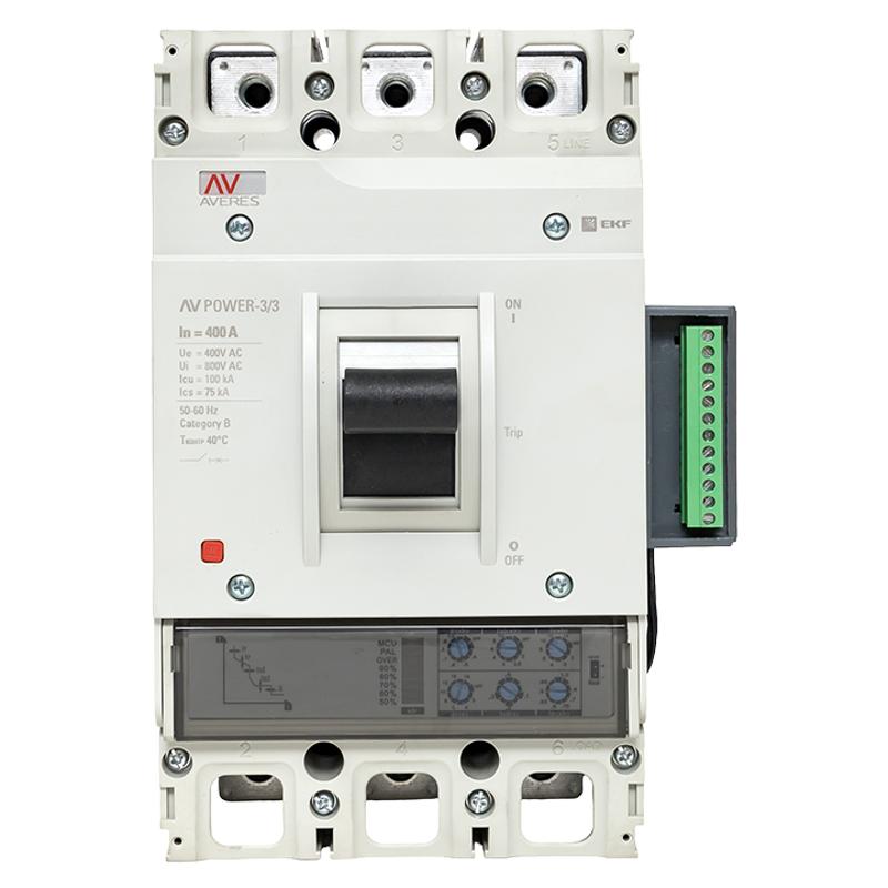 Выключатель автоматический AV POWER-3/3 400А 100kA ETU2.2 AVERES | mccb-33-400H-2.2-av | EKF — миниатюра 3