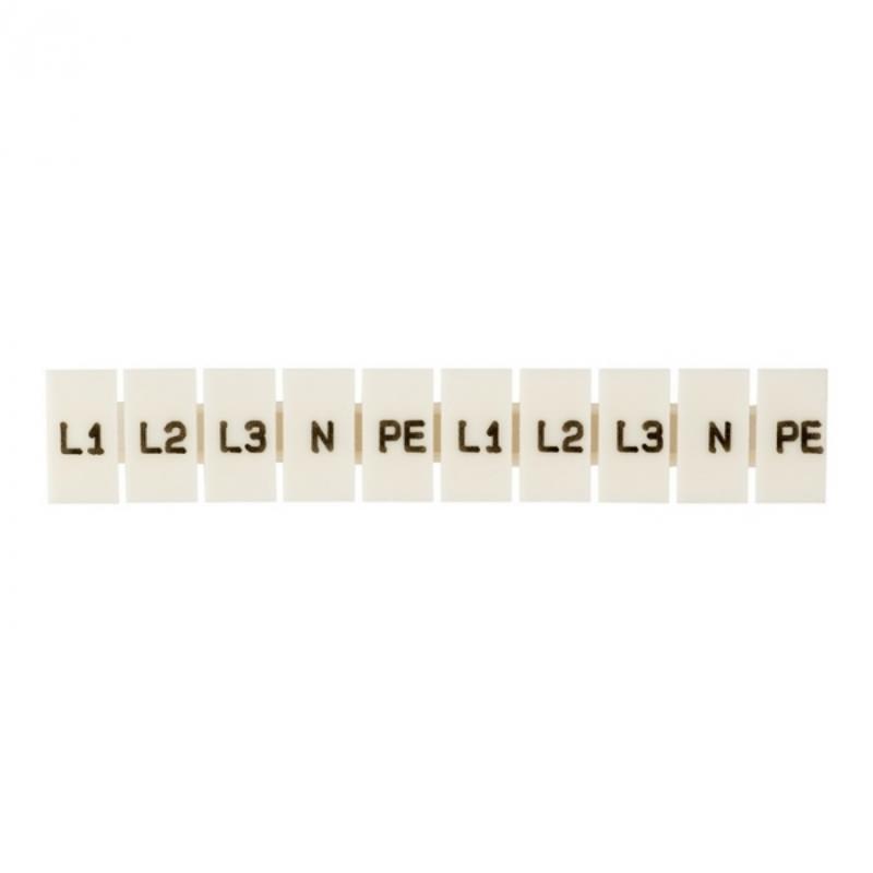 Маркеры для JXB-ST 1,5 с символами "L1, L2, L3, N, PE" (100 шт.) EKF PROxima | zb-st-1.5-L-1-3 | EKF — EKF