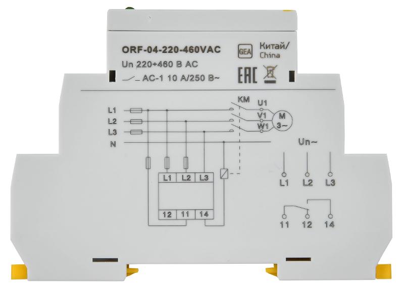 Реле фаз ORF 04. 3ф 220-460 В AC | ORF-04-220-460VAC | IEK — миниатюра 3
