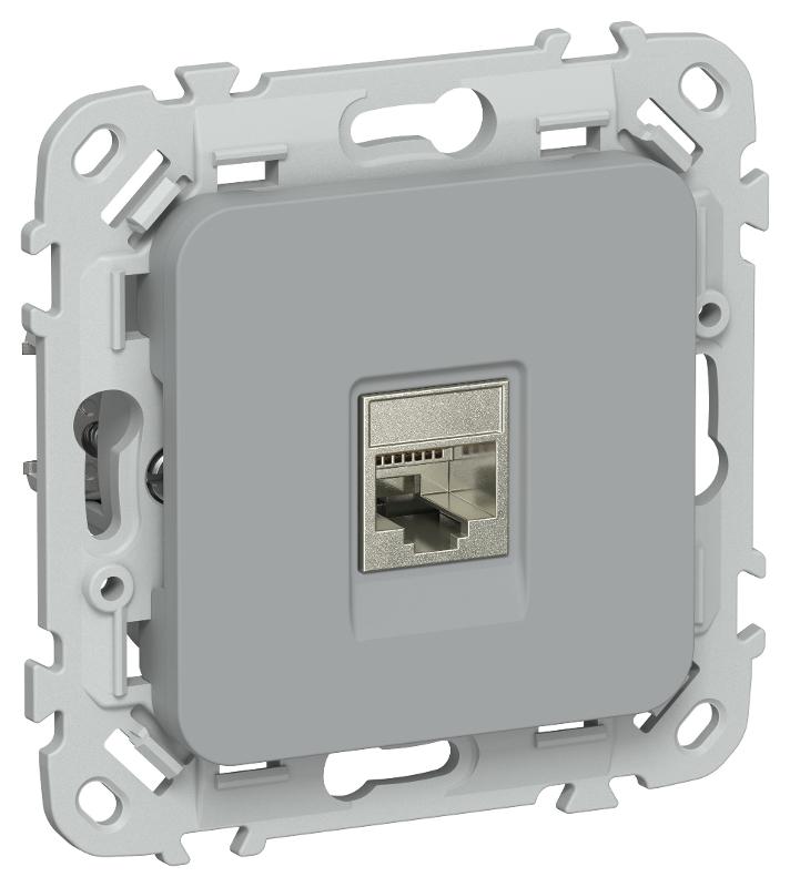 FLITE Розетка компьютерная RJ45 кат.5Е STP РК5е-1-1-ФлС серый | FI-K11-1-K03 | IEK — фото 1 | Sento