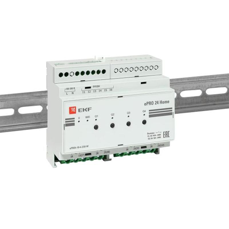Контроллер ePRO24 удаленного управления 6вх\4вых 230В WiFi Home | ePRO-h-10-4-230-W | EKF — миниатюра 24