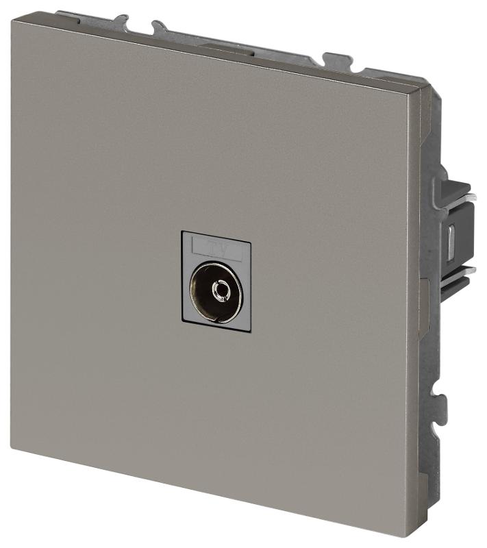 Розетка Galaxy 15-3101-07 TV одиночная IP20 титан | Б0070727 | ЭРА — миниатюра 4
