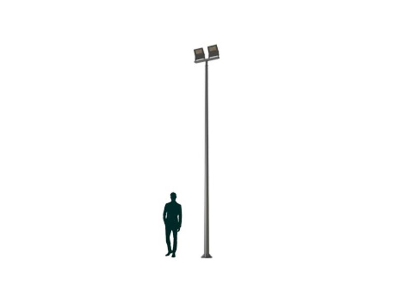 Осветительный комплекс LEADER LED 2x50W D75 740 RAL9005 T-POLE 5M (в комплекте ЗДФ) | 4350000050 | Световые Технологии — миниатюра 1