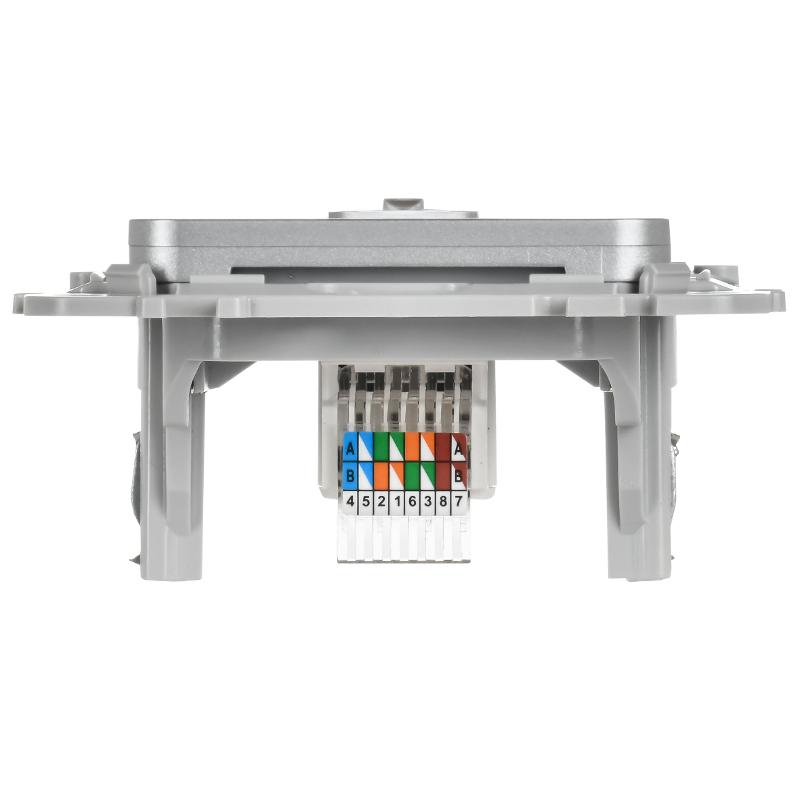 FLITE Розетка компьютерная RJ45 кат.5Е UTP РК5е-1-0-ФлА алюминий | FI-K12-1-K47 | IEK — миниатюра 4
