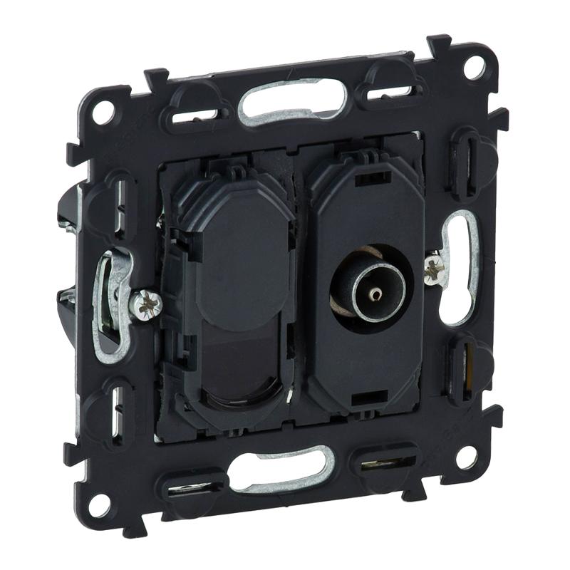 Valena Мех IN'MATIC Розетка TV "звезда"+ RJ45 Кат.6 UTP | 753055 | Legrand — Legrand