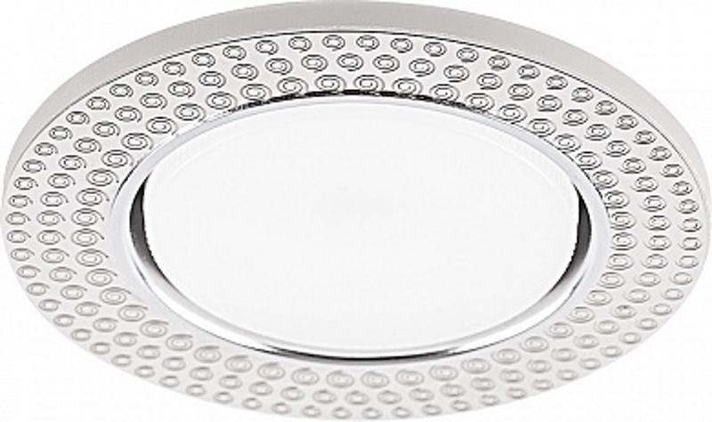 Светильник встраиваемый с белой LED подсветкой CD4029 потолочный GX53 без лампы, прозрачный, хром | 32652 | Feron — Feron