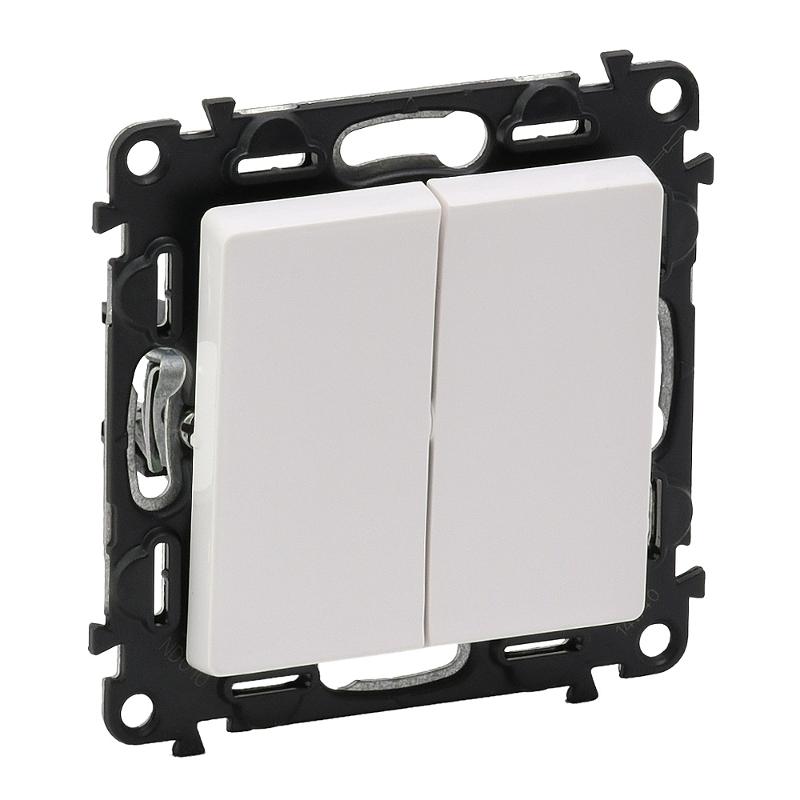 Valena LIFE DIY Белый Переключатель 2-клавишный 10А 250В | 752408 | Legrand — Legrand