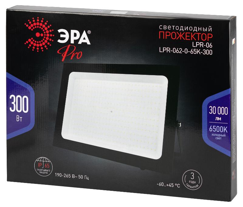 Прожектор светодиодный   PRO LPR-062-0-65K-300 300Вт 6500К 30000лм IP65 призма | Б0065943 | ЭРА — миниатюра 5