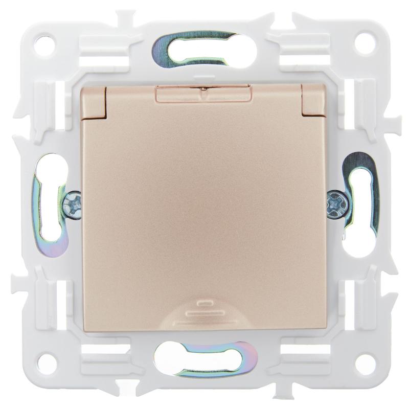 SKANDY Розетка з/к/ш кр. 16А IP44 SK-R11Sa песочный | SK-R16-16-44-K98 | IEK — миниатюра 2