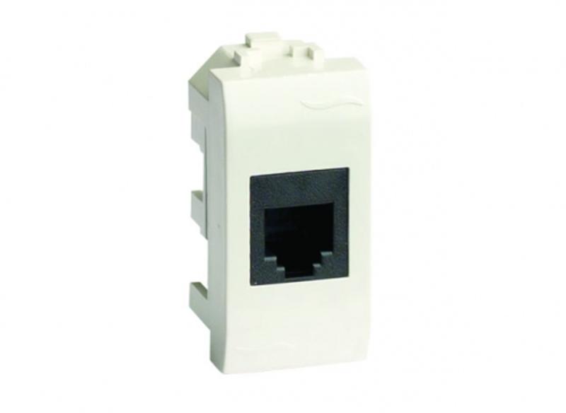 Brava белый розетка компьютерная RJ45 категория 6 UTP 1мод | 76458B | DKC — DKC (ДКС)