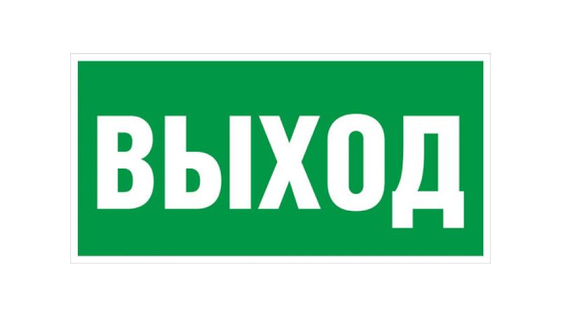 Пиктограмма (наклейка) 200х100 мм "ВЫХОД" | YPC30-2010V | IEK — миниатюра 2