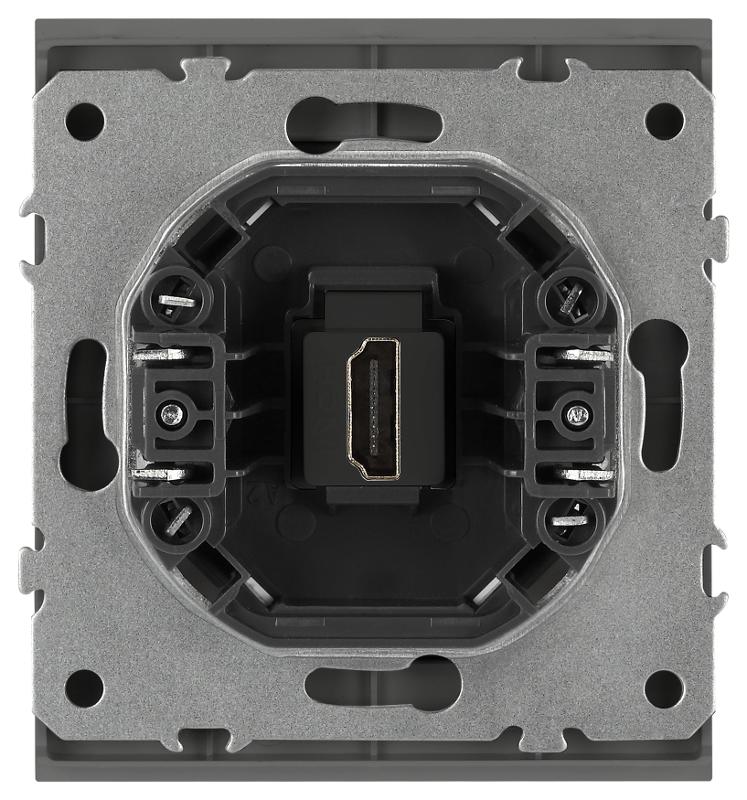 Розетка Arktik 16-3114-06 HDMI графит | Б0070509 | ЭРА — миниатюра 4
