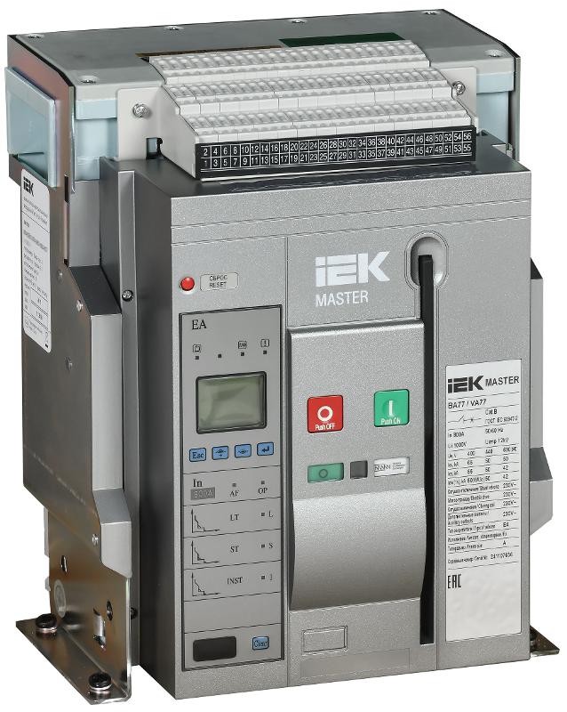 Возд. авт. вык. AC ВА77 F3P A 65кА 800А EA акс. MASTER | MI-ACB10-3FA-065-0800-ACF | IEK — фото 1 | Sento