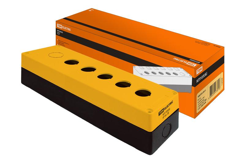 Корпус КП105(6) для кнопок 5(6) мест желтый  | SQ0705-0010 | TDM — TDM ELECTRIC