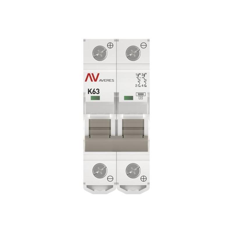 Выключатель автоматический AV-10 DC 2P 63A (K) 10kA AVERES | mcb10-DC-2-63K-av | EKF — миниатюра 3