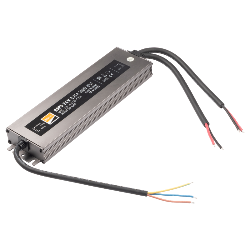 Драйвер для светодиодной ленты 24В BSPS 24V  8,25A=200W IP67 5 л.гар.Jazzway | .5066557 | Jazzway — фото 1 | Sento