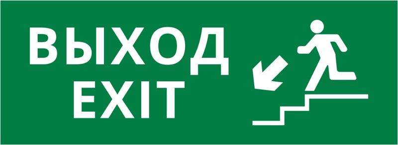Пиктограмма ДСО-101-IP20 "Выход - лестница вниз" | 62261DEK | DEKraft — фото 1 | Sento