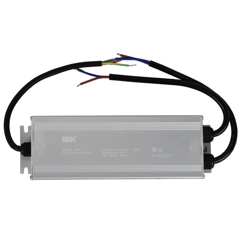 Драйвер LED ИПСН-PRO 250Вт 24В блок - шнуры IP67  | LSP1-250-24-67-15-PRO | ИЭК — миниатюра 3
