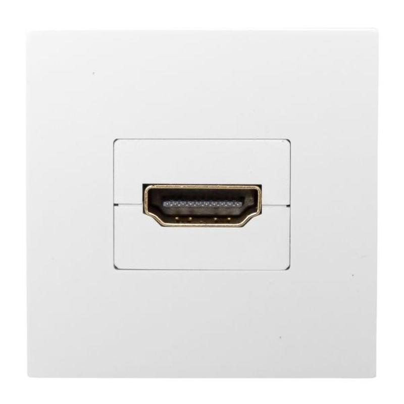 Розетка HDMI, 2 модуля, 1 гнездо, без индикатора, белая |E2MR-21HDMI-10|EKF — миниатюра 9