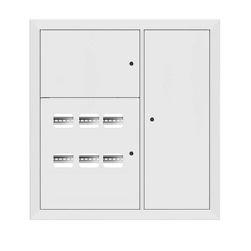 Щит этажный 6 кв. RAL9003 3 окна в ряд по гориз. (1000х950х150)  Basic |mb28-v-6-r9003-1| EKF — EKF