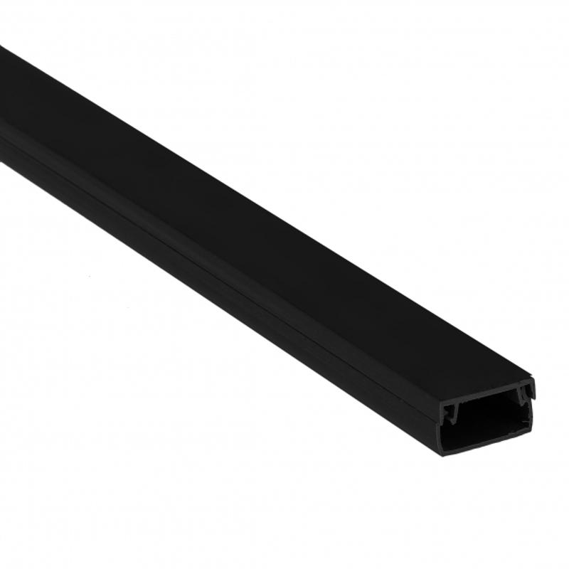 Канал кабельный чёрный (100х60) (18м.) Plast | kk-100-60b | EKF — EKF