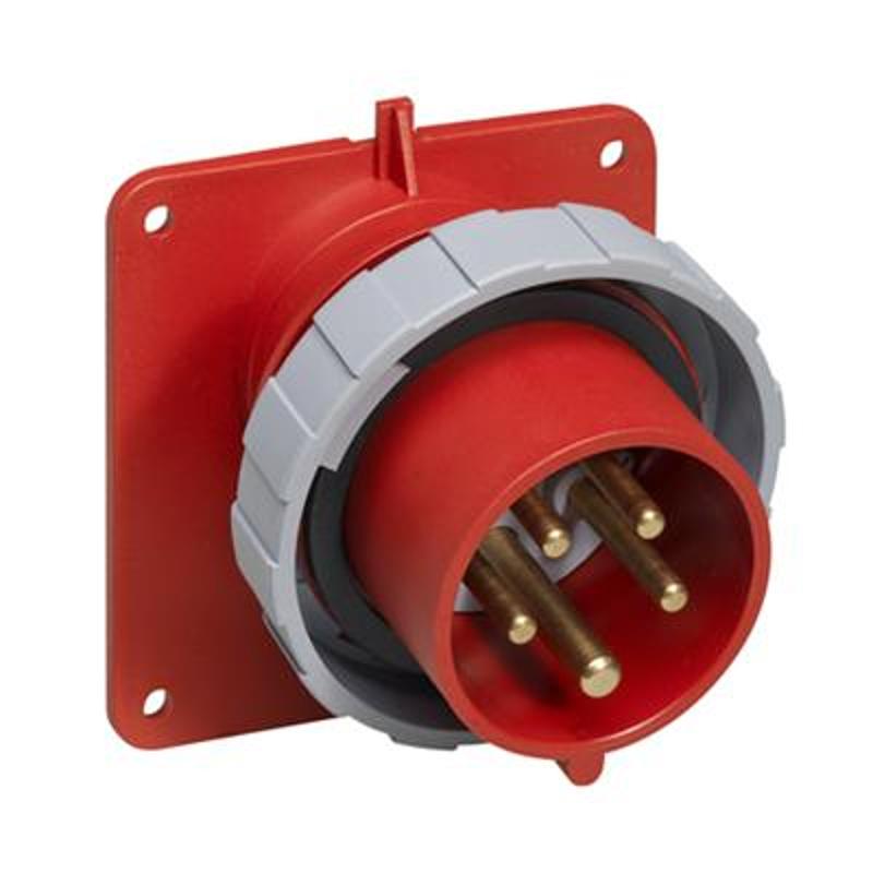 Вилка панельная с угловым фланцем 432BAU6W, 32A, 3P+N+E, IP67, 6ч | 2CMA166664R1000 | ABB — ABB