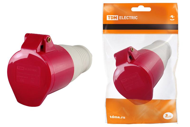 Розетка 225 переносная 3Р+РЕ+N 32А 380В IP44  | SQ0603-0014 | TDM — TDM ELECTRIC