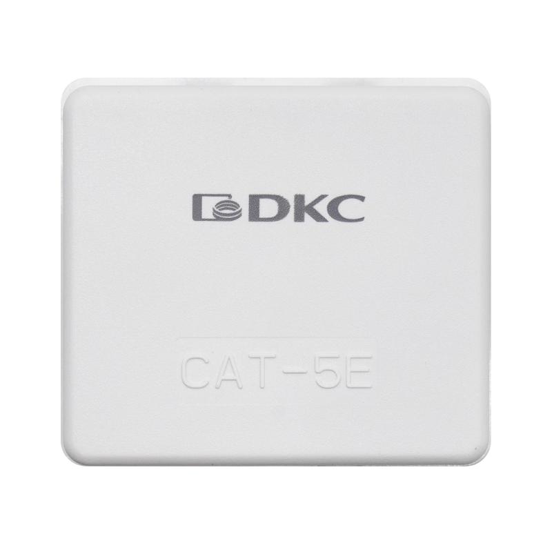 Универсальная розетка CAT5E Keystone, 2 порта | RNW5E2WH | DKC — миниатюра 4