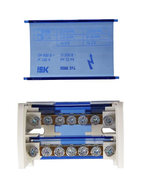 Шины на DIN-рейку в корпусе (кросс-модуль) L+PEN 2х7  | YND10-2-07-100 | IEK — миниатюра 5