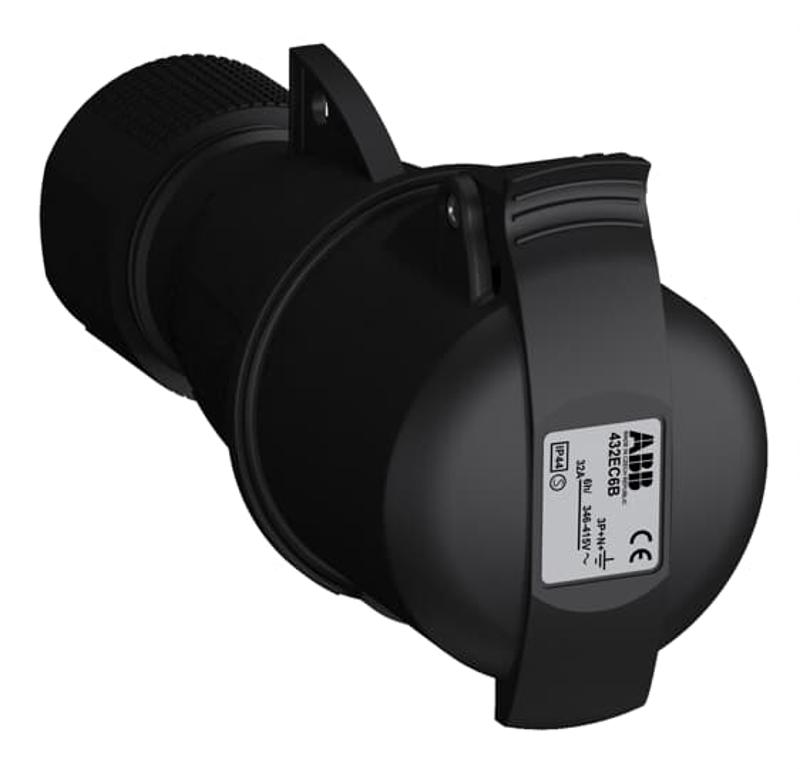 Розетка кабельная Easy<(>&<)>Safe 432EC6B,32А,3P+N+E,IP44,6ч, черн | 2CMA103592R1000 | ABB — ABB