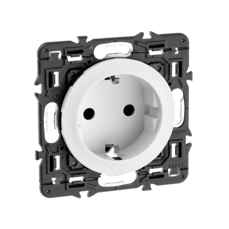 Celiane Белый Накладка Розетки с/з, для винт и безвинт зажимов (мех 67153, 67161) — миниатюра 7