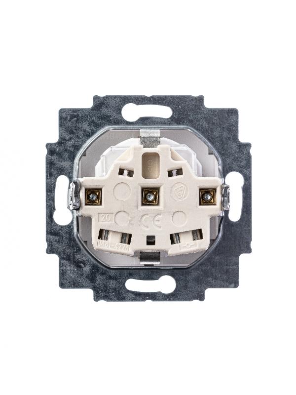 ABB Levit Кофе макиато / белый Розетка с з/к со шторками 16А | 5520H-A03457 18W | 2CHH203457A6018 | ABB — миниатюра 3